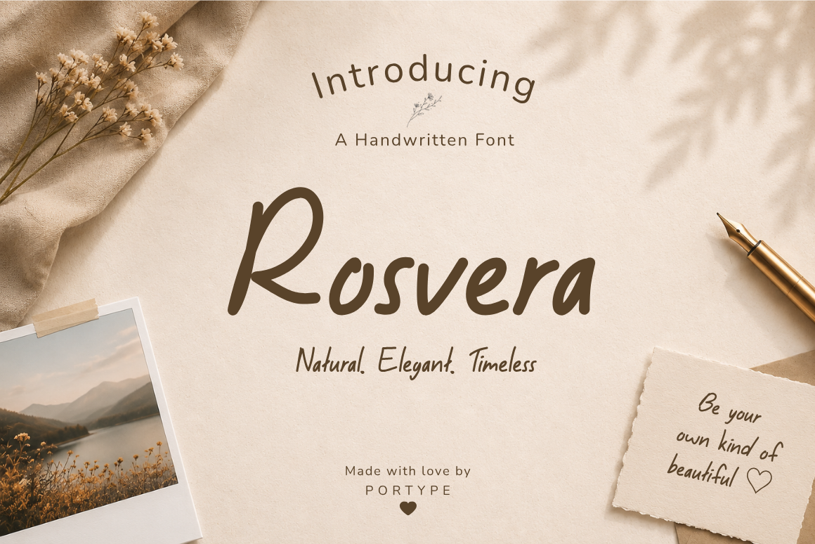Rosvera - Handwritten Font
